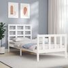 vidaXL Bed Frame without Mattress White 90x190 cm Single Solid Wood Pine