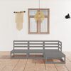 vidaXL 4 Piece Garden Lounge Set Grey Solid Wood Pine
