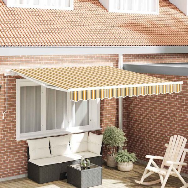 vidaXL Awning Retractable Multicolour 300 x 250 x 165 cm Polyester