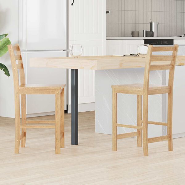 vidaXL Dining Chairs 2 pcs Natural 40 x 47.5 x 99.5 cm