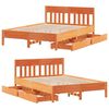 vidaXL Bed Frame without Mattress Wax Brown 140x200 cm Solid Wood Pine