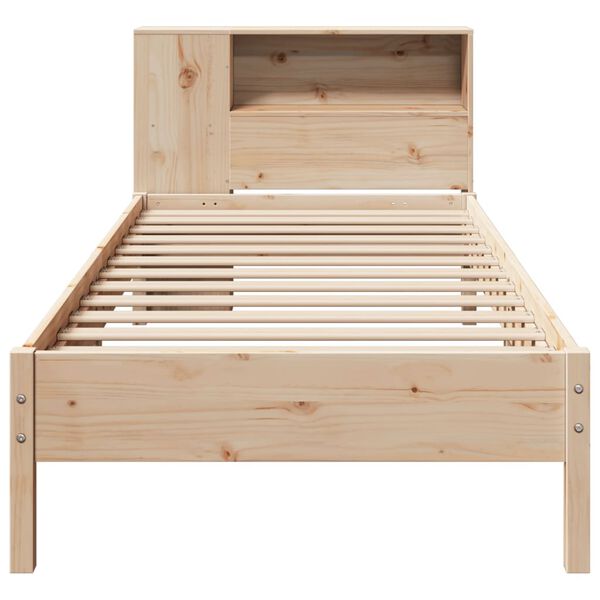 vidaXL Bookcase Bed without Mattress 75x190 cm Small Single Solid Wood Pine