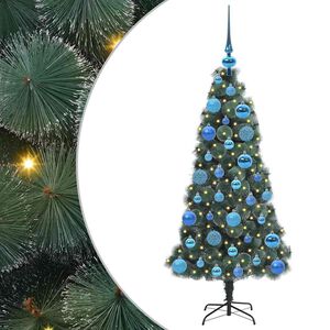 vidaXL Artificial Pre-lit Christmas Tree with Ball Set Green 120 cm