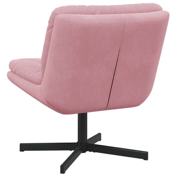 vidaXL Swivel Relaxing Chair Pink 63 x 75 x 76 cm Velvet