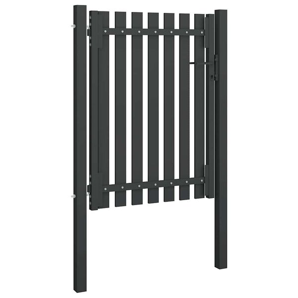 vidaXL Garden Fence Gate Steel 100x125 cm Anthracite