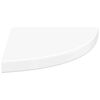 vidaXL Floating Corner Shelf High Gloss White 35x35x3.8 cm MDF