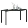 vidaXL Garden Table Black 140 x 80 x 73 cm Solid Teak wood