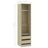 vidaXL Wardrobe with Drawers Sonoma Oak 50x50x200 cm Engineered Wood