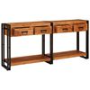 vidaXL Console Tables 2 pcs Brown 160 x 33 x 75 cm Solid Acacia wood
