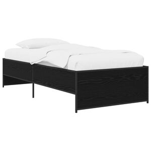 vidaXL Bed Frame Black Oak 80 x 200 cm Engineered Wood