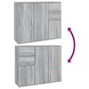 vidaXL Sideboard Grey Sonoma 91x29.5x75 cm Engineered Wood