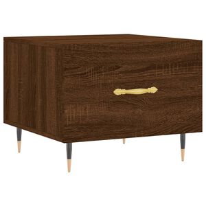 vidaXL Coffee Table Brown Oak 50x50x40 cm Engineered Wood