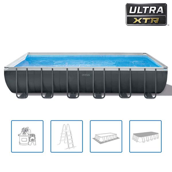 Intex Swimming Pool Set Ultra XTR Frame Rectangular 732x366x132 cm
