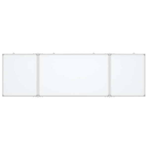 vidaXL Magnetic Whiteboard Foldable 200x60x1.7 cm Aluminium