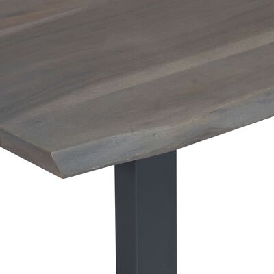 vidaXL Coffee Table with Live Edges Grey 115x60x40cm Solid Acacia Wood