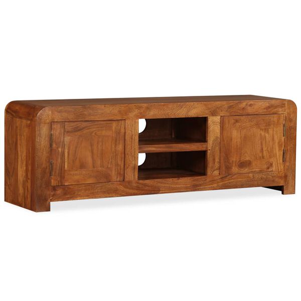 vidaXL TV Cabinet Solid Wood with Honey Finish 120x30x40 cm