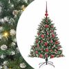 vidaXL Artificial Christmas Tree with 150 LEDs Green 85 x 85 x 120 cm