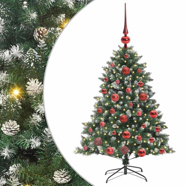 vidaXL Artificial Christmas Tree with 150 LEDs Green 85 x 85 x 120 cm