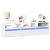 vidaXL TV Wall Cabinet with LED White 180x31x45 cm