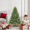 vidaXL Artificial Christmas Tree with 150 LEDs Green 120 cm PE and PVC