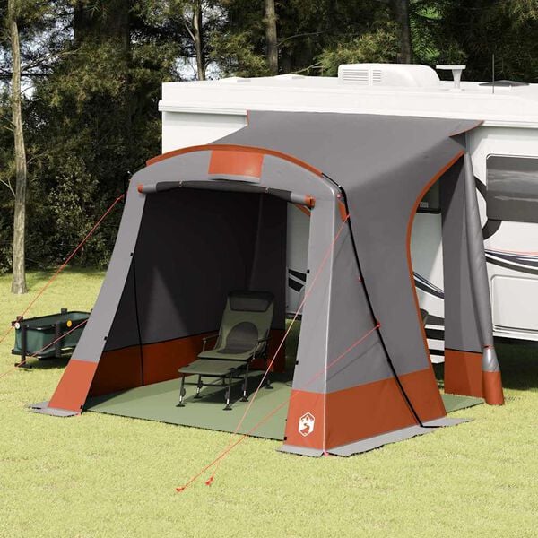 vidaXL Tailgate Tent Grey and Orange 285 x 255 x 245 cm Taffeta