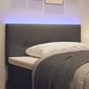 vidaXL LED Headboard with LED Strip Lights Dark Grey 80 cm Polyester