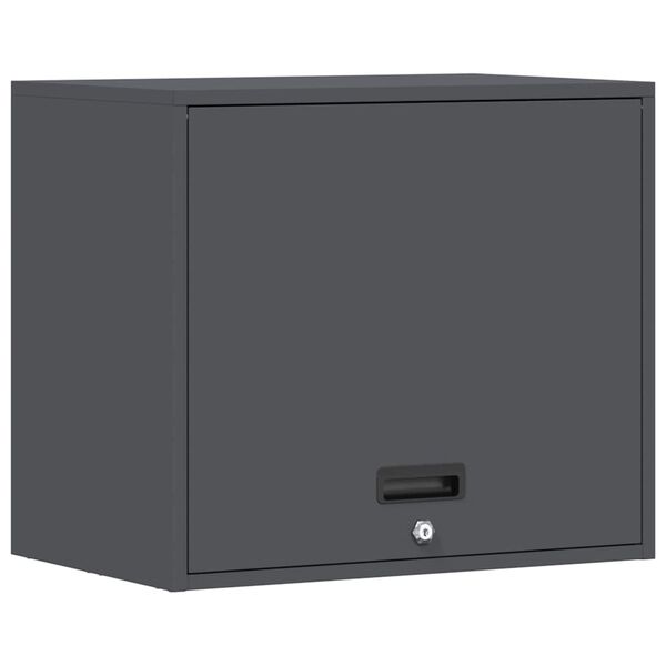 vidaXL Wall Cabinet for Garage with Gas-lift Door Anthracite
