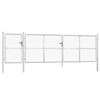 vidaXL Mesh Garden Gate Silver 500x125 cm Galvanised Steel