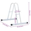 vidaXL Bicycle Stand for 1 Bike Floor Freestanding Galvanised Steel