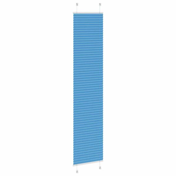 vidaXL Pleated Blind Blue 40x200 cm Fabric Width 39.4 cm Polyester