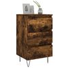 vidaXL Bedside Cabinet Smoked Oak 40x35x69 cm Engineered Wood