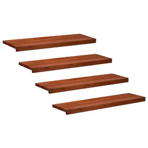 vidaXL Stair Treads 4 pcs 100 x 25 x 2 cm Brown Solid Beech Wood