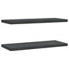 vidaXL Wall Shelves 2 pcs 75x30 cm Black Stainless Steel