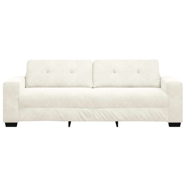 vidaXL Sofa Cream 221 x 80 x 80 cm Poly velvet