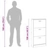 vidaXL Shoe Cabinet Black 59x17x108 cm Engineered Wood