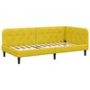vidaXL Corner Bed Frame with Headboard Yellow 90 x 190 cm Velvet