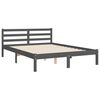 vidaXL Bed Frame without Mattress Grey 140x200 cm Solid Wood