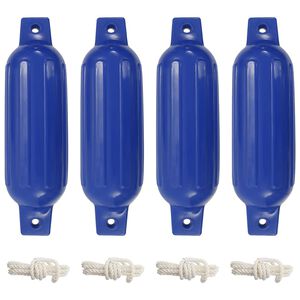 vidaXL Boat Fenders 4 pcs Blue &Oslash; 11x40 cm PVC