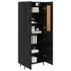 vidaXL Highboard 2 pcs Black Oak Engineered Wood