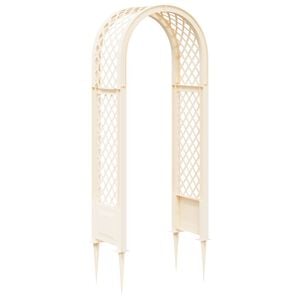 vidaXL Rose Arch with Spikes PP White