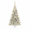 vidaXL Artificial Pre-lit Christmas Tree Silver 210 cm PET