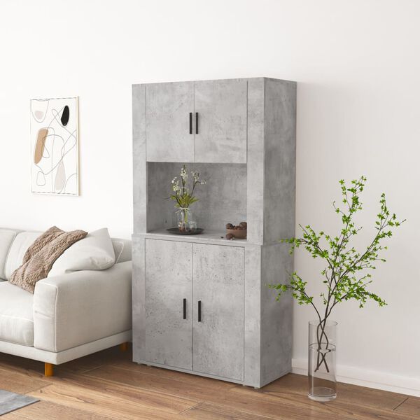 vidaXL Highboard Concrete Grey Engineered Wood