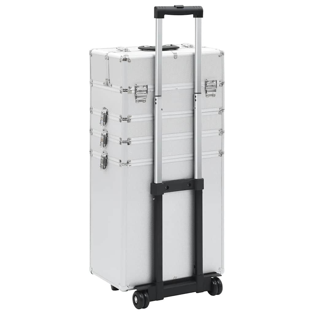 vidaXL Make-up Trolley Aluminium Silver
