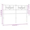 vidaXL Metal Replace Headboard White 120 cm