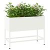 vidaXL Raised Garden Planter White 60 x 26 x 48 cm Steel