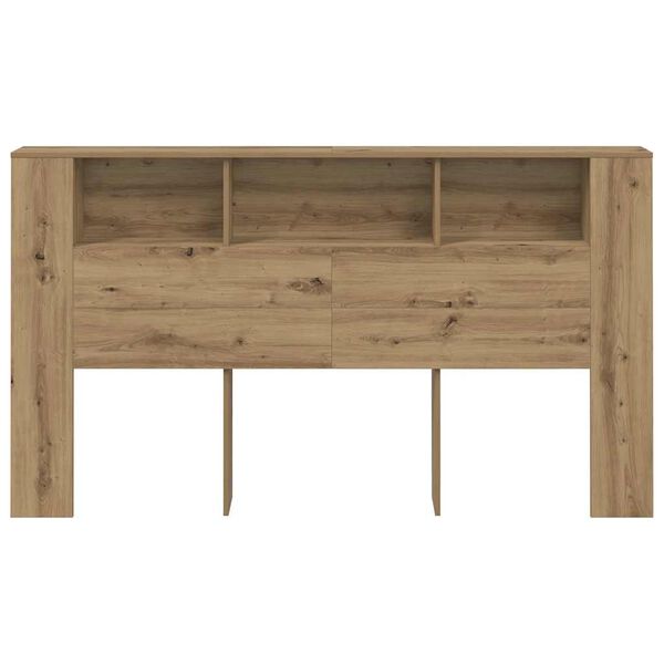 vidaXL Headboard Cabinet Artisian Oak 180x18.5x102.5 cm Engineered Wood