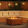 vidaXL Fire Pit Brown 80 x 80 x 40 cm Weathering Steel