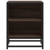 vidaXL Bedside Cabinets 2 pcs Brown Oak 40x31x50 cm Engineered Wood and Metal