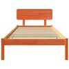 vidaXL Bed Frame with Headboard Wax Brown 75 x 190 cm Solid Pine Wood