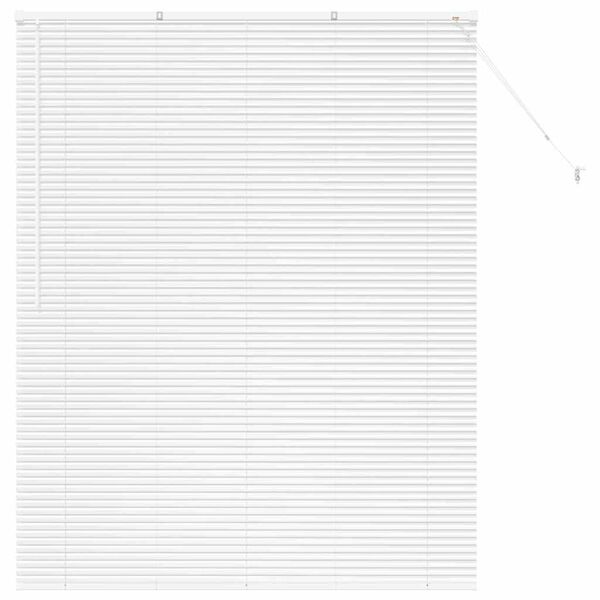 vidaXL Window Blind with Curtains Manual White Aluminium
